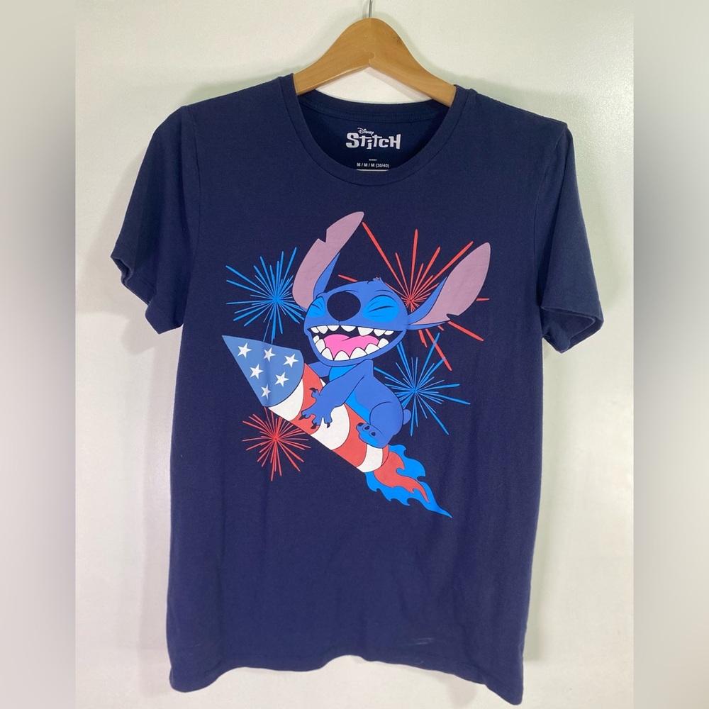 Disney Navy Blue Stitch Women’s Size M T-shirt